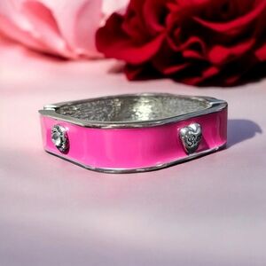 Guess Bracelet, vintage, pink, hinge open